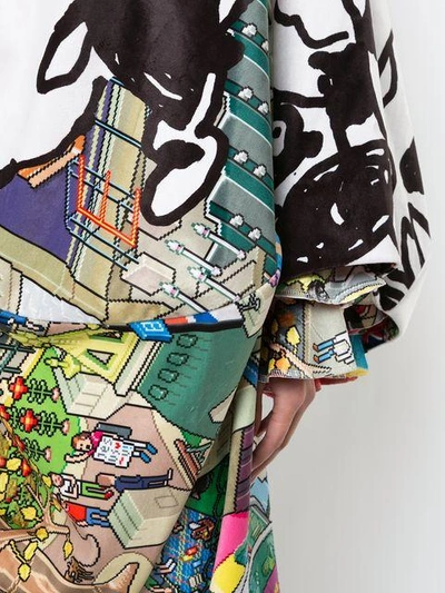 Shop Comme Des Garçons Layered Print Dress - Mehrfarbig In Multicolour