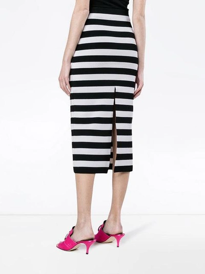 Shop Proenza Schouler Stripe Knit Pencil Skirt In Black