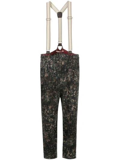 Shop Aleksandr Manamïs Tapered Trousers With Braces In Multicolour