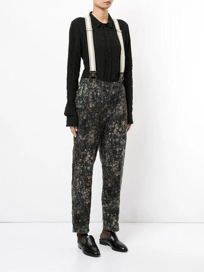 Shop Aleksandr Manamïs Tapered Trousers With Braces In Multicolour