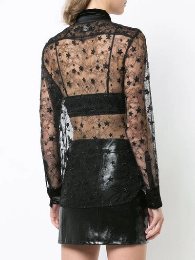 Shop Amiri Lace Star Shirt - Black