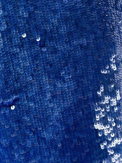 Shop Alberta Ferretti Layered Sequined Mini Skirt In Blue