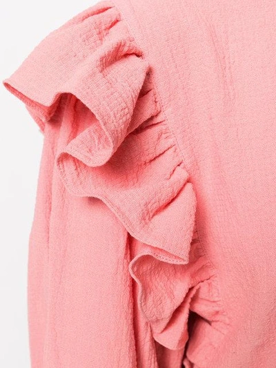 Shop Lf Markey Ruffle Trimmed Blouse In Pink