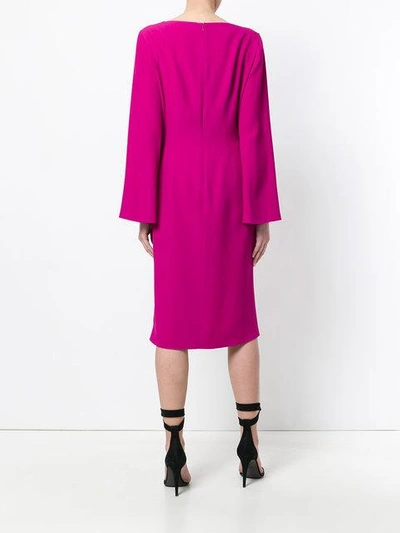 Shop Alberta Ferretti V-neck Wrap Dress In Pink