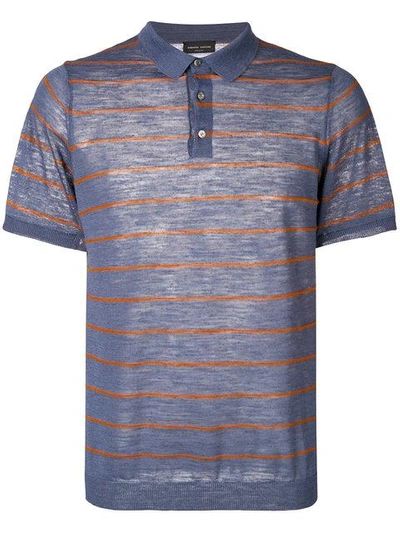 Shop Roberto Collina Buttoned Polo Shirt In Blue