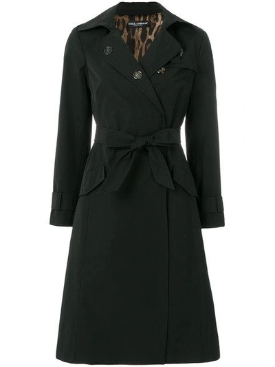 Shop Dolce & Gabbana Sacred Heart Trench Coat In Black