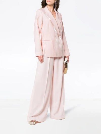 Shop Adeam Tailored Panel Jacket In Pink
