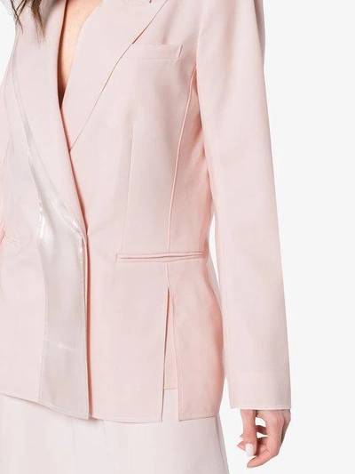 Shop Adeam Tailored Panel Jacket In Pink