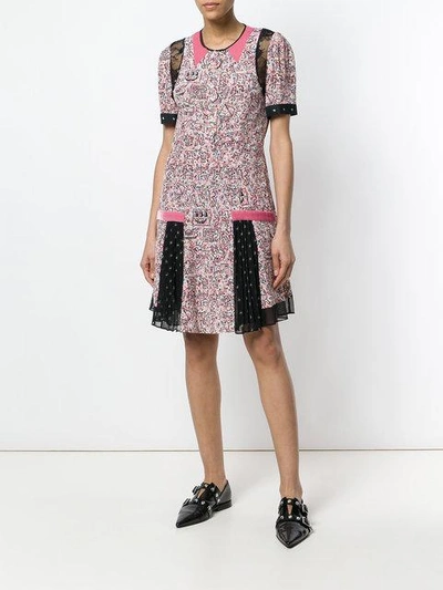 Shop Coach X Keith Haring Pleated Dress - Pink