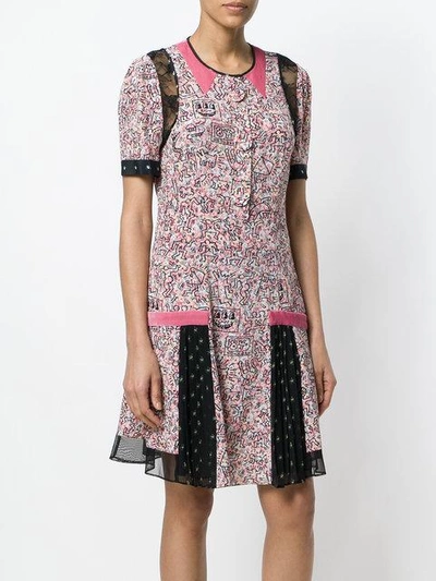 Shop Coach X Keith Haring Pleated Dress - Pink