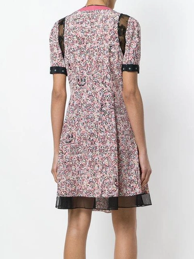 Shop Coach X Keith Haring Pleated Dress - Pink