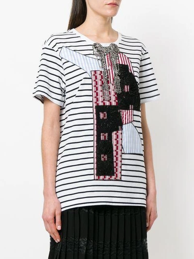 Shop Antonio Marras Striped Patchwork Top