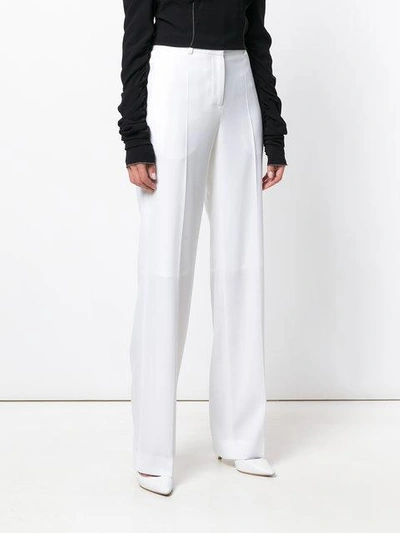 Shop Givenchy High-waist Tailored Trousers In White