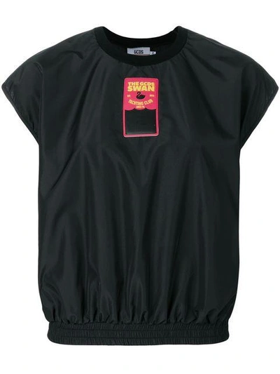 Shop Gcds Elasticated Logo T In Black