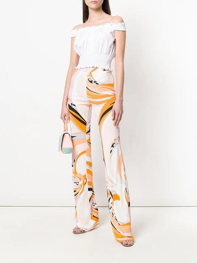 Shop Emilio Pucci Printed Straight In Yellow
