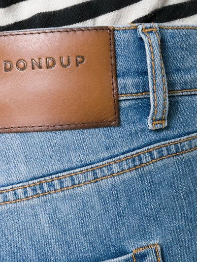 Shop Dondup Distressed Fitted Jeans - Blue