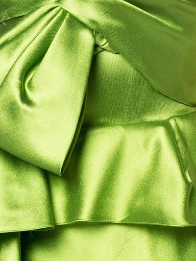 Shop Marchesa Ruffled Bow Dress - Green