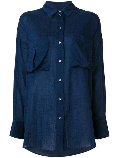 Shop Iro Nevin Shirt In Blue
