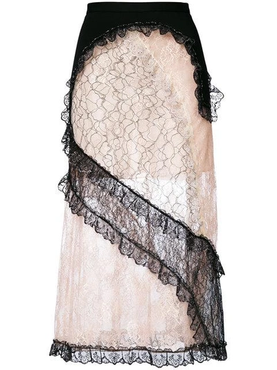 Shop Christopher Kane Patchwork Lace Skirt