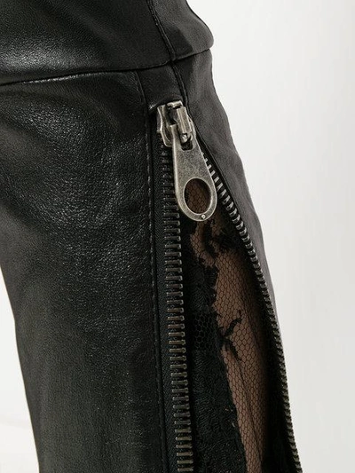 Shop Almaz Flared Zipped Trousers - Black