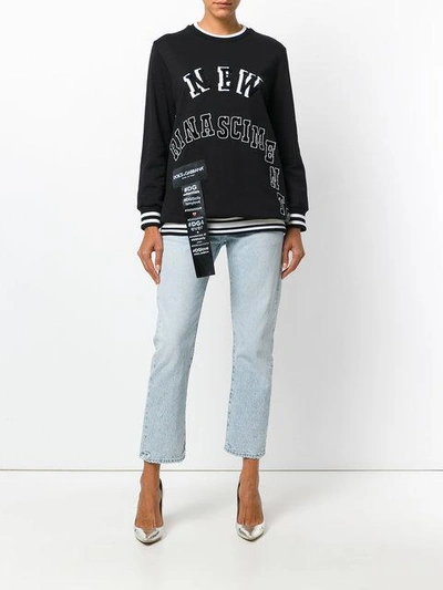 Shop Dolce & Gabbana Patch Appliqué Sweatshirt In Black