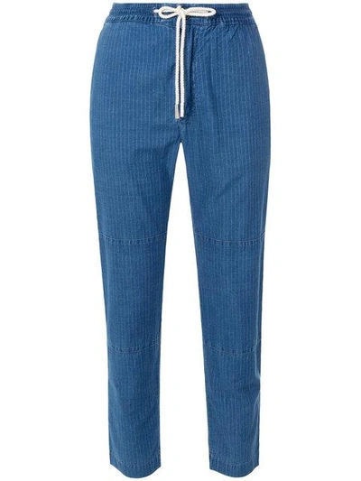 Shop Eleventy Elasticated Waist Trousers - Blue
