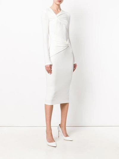 Shop Tom Ford Asymmetrisches Kleid - Weiss In White