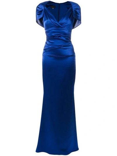 Shop Talbot Runhof Polinesia1 Dress In Blue