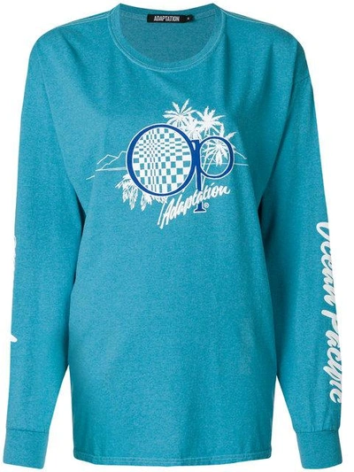Shop Adaptation Logo Print Sweatshirt - Blue