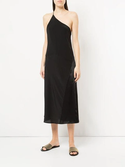 Shop Kacey Devlin One Shoulder Midi Dress - Black