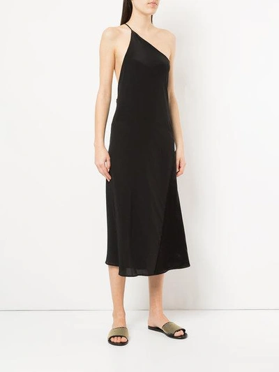 Shop Kacey Devlin One Shoulder Midi Dress - Black