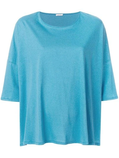 Shop Apuntob Drop Shoulder T-shirt - Blue