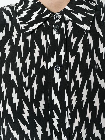 Shop Givenchy Lightening Bolt Shirt - Black