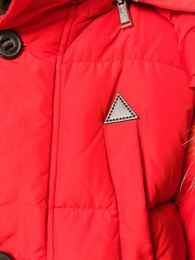 Shop Dsquared2 Hooded Padded Jacket In Red