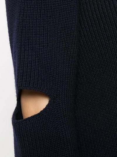 Shop Stella Mccartney Slit Detail Sweater - Blue