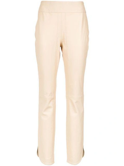 Shop Lilly Sarti Straight-leg Trousers - Neutrals