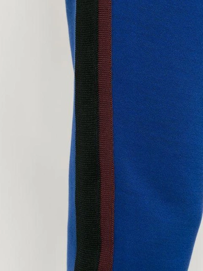 Shop Marni Cropped Track Trousers - Blue