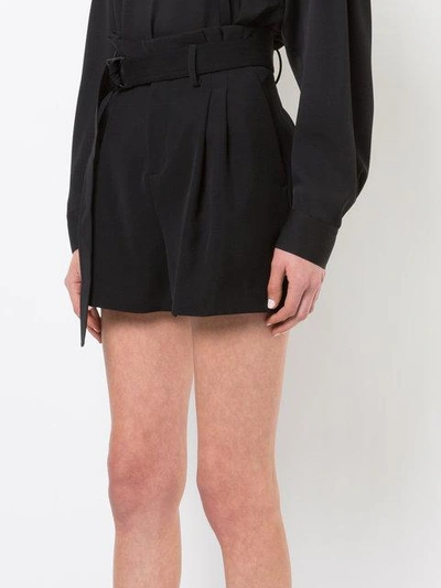 Shop Vince Belted Shorts - Black
