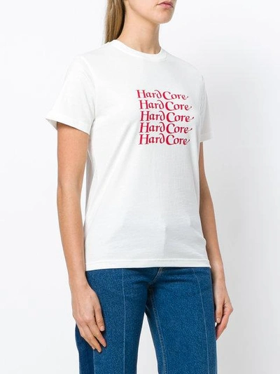 Shop Alexa Chung Hardcore Slogan T-shirt In White