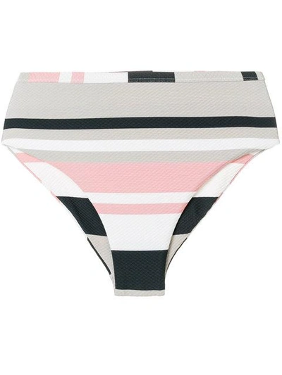 Shop Asceno Bold Striped Bikini Briefs - Multicolour