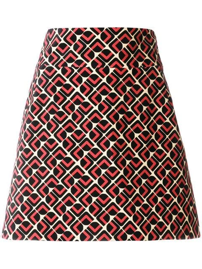 Shop La Doublej Printed Mini Skirt - Black