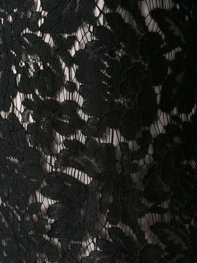 Shop Les Copains Floral Lace Dress - Black