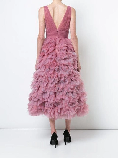 Shop Marchesa Notte Ruffled A In Pink