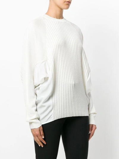 Shop Jil Sander Ribbed Knit Jumper - White