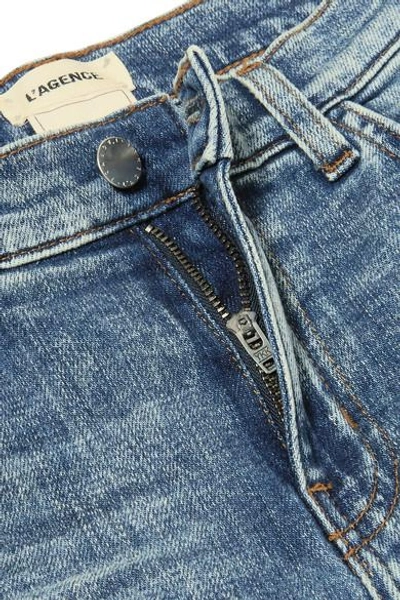 Shop L Agence El Matador High-rise Slim-leg Jeans In Mid Denim