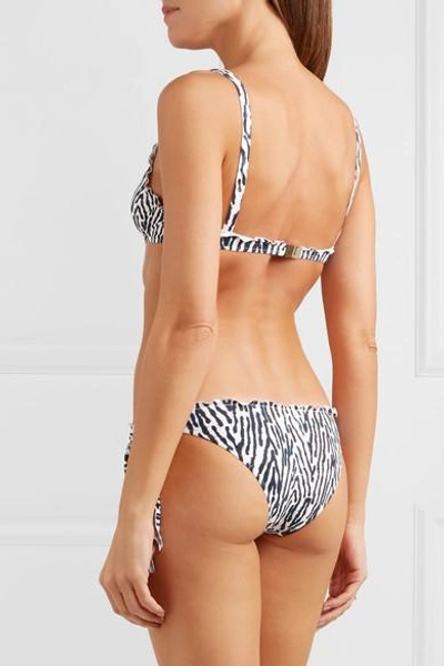 Shop On The Island By Marios Schwab Los Roques Leopard-print Bikini In Blue