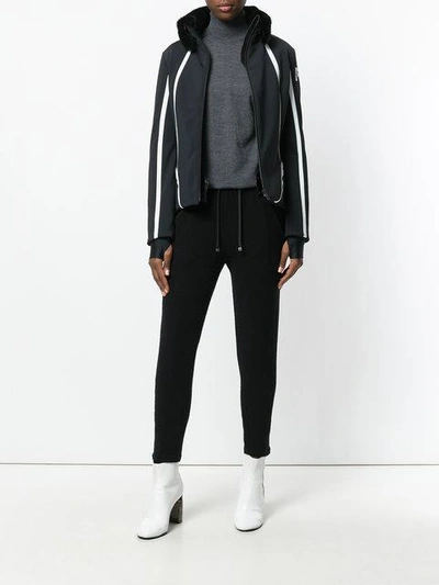 Shop Fendi Fur Embellished Fitted Jacket - Black