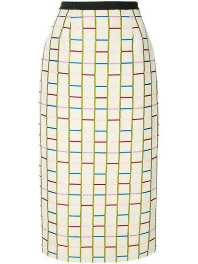 Shop Antonio Marras Fitted Knit Skirt In Neutrals