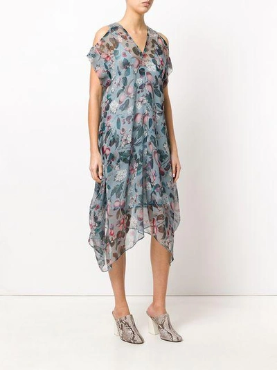 Shop Antonio Marras Floral-print Dress - Blue