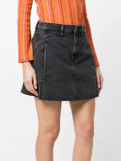 Shop Simon Miller Denim Mini Skirt In Black